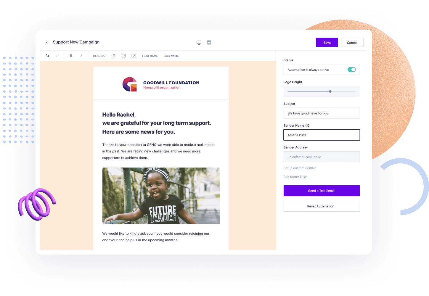Kindest automation editor
